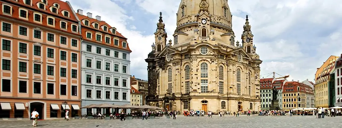 Our location in Dresden - View on Church of Our Lady
